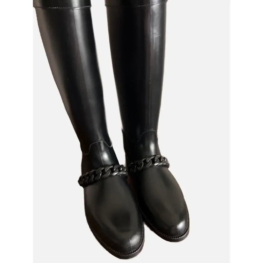 Women’s Givenchy Rubber Eva Chain Boots Size 8.5